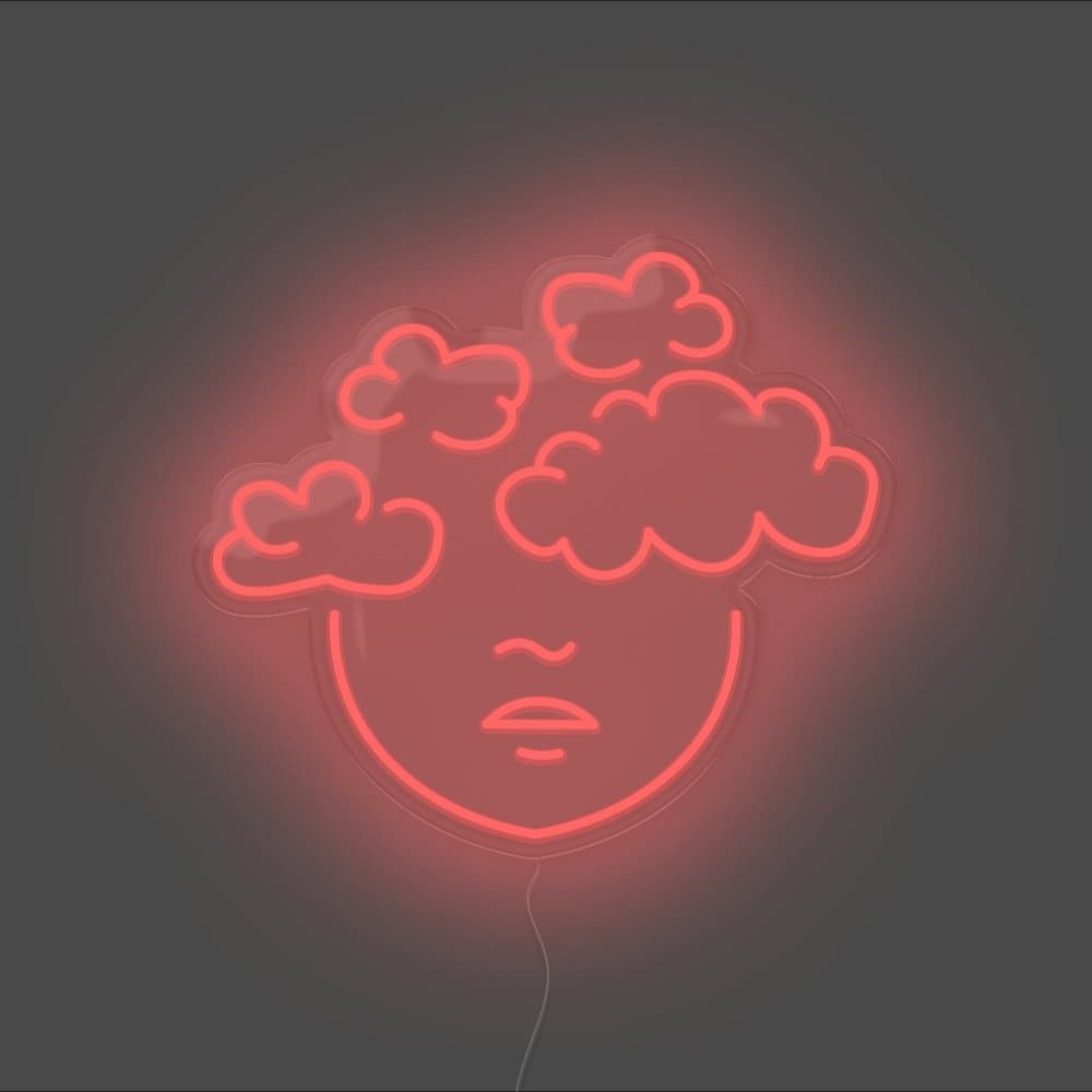 Head In The Clouds Neon Sign - Unrivaled Neon - Red #color_red