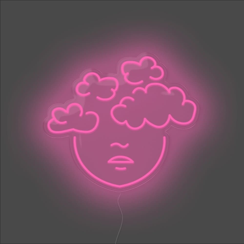 Head In The Clouds Neon Sign - Unrivaled Neon - Pink #color_pink