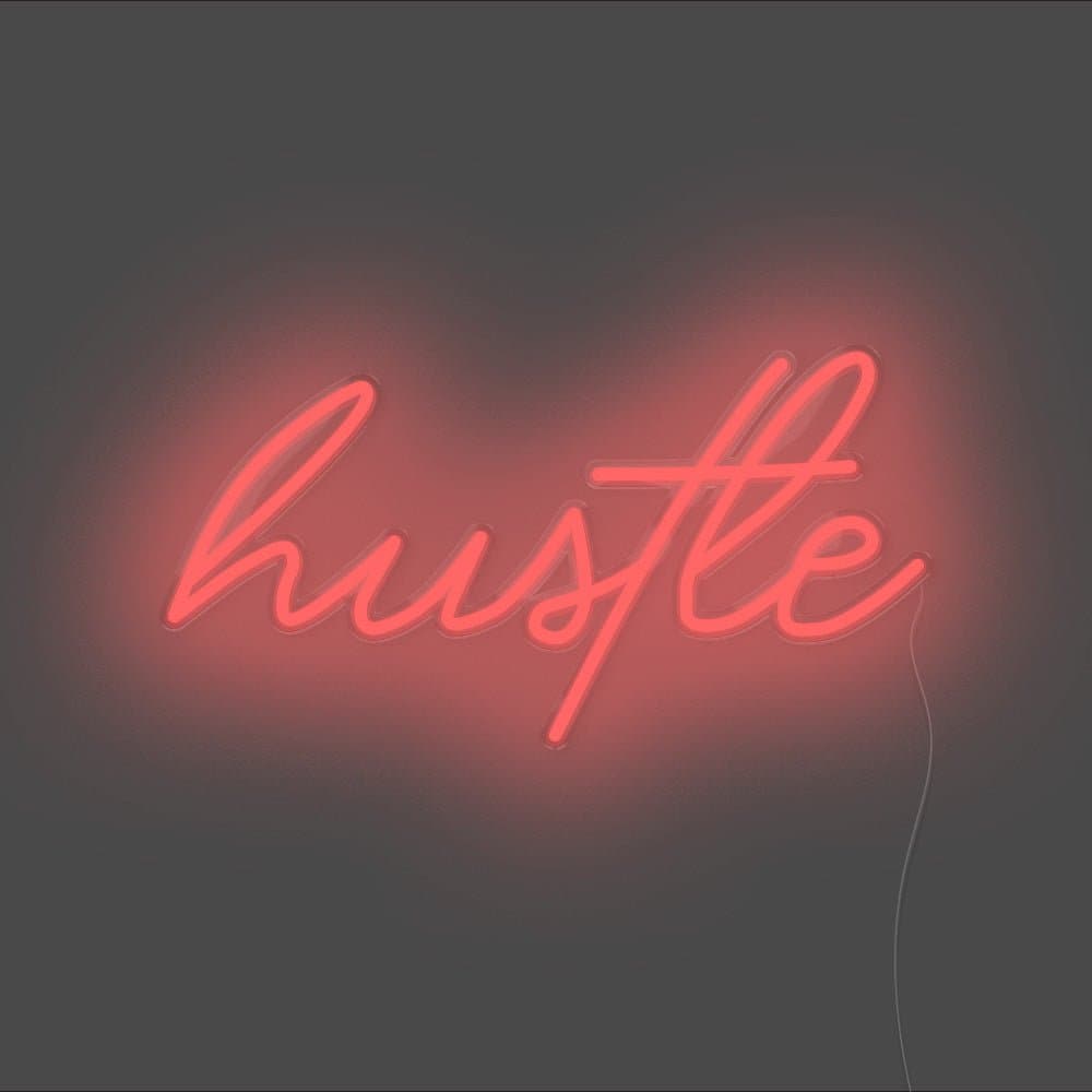 Hustle Neon Sign - Unrivaled Neon - Red #color_red
