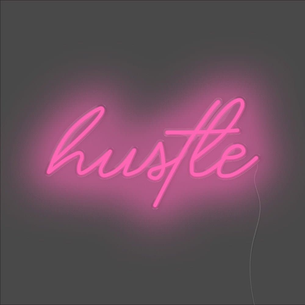Hustle Neon Sign - Unrivaled Neon - Pink #color_pink