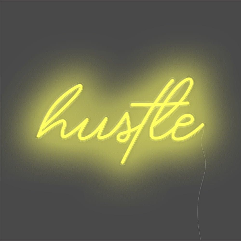 Hustle Neon Sign - Unrivaled Neon - Yellow #color_yellow