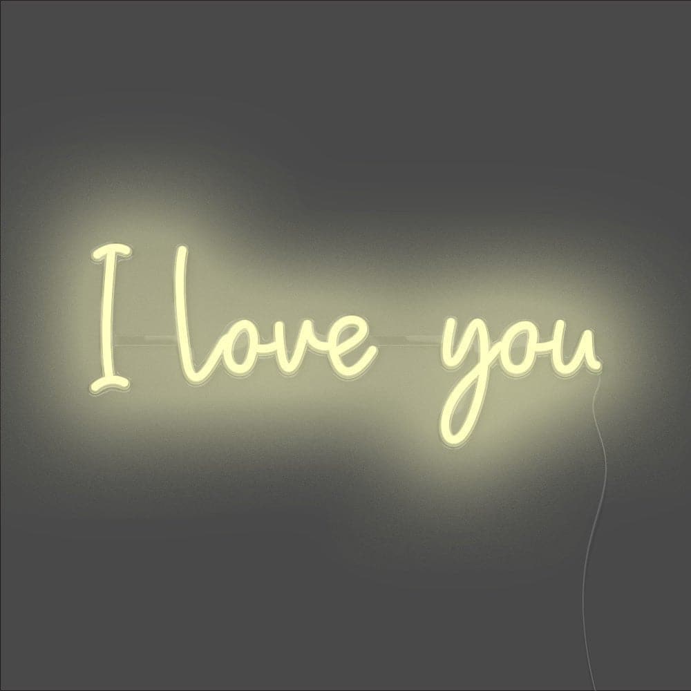 I Love You Neon Sign - Unrivaled Neon - Warm White #color_warm white