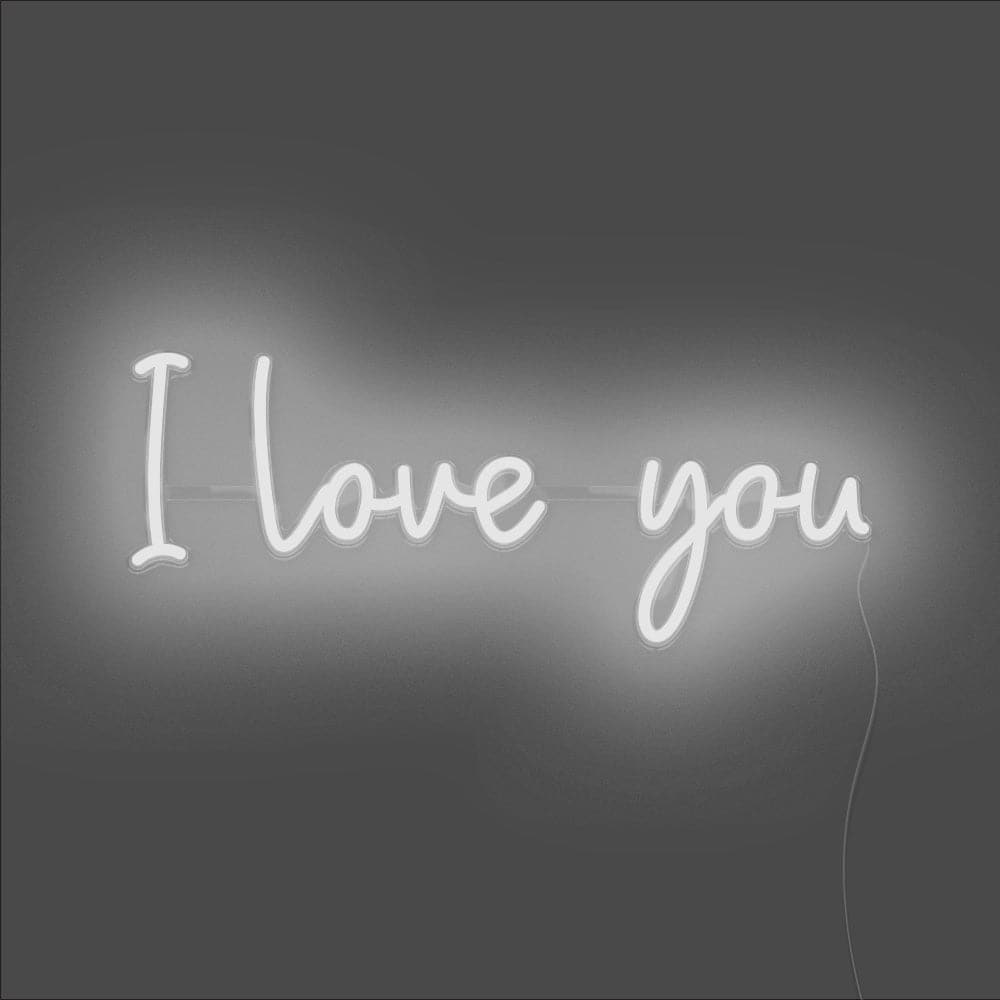 I Love You Neon Sign - Unrivaled Neon - White #color_white