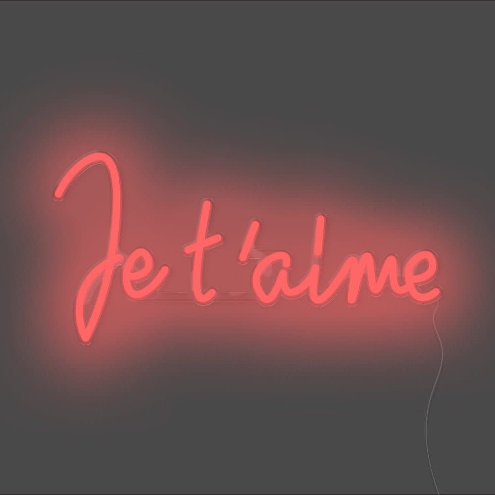 Je T'aime  Neon Sign - Unrivaled Neon - Red #color_red