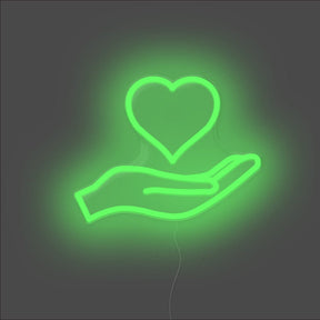 Love Heart Palm Neon Sign