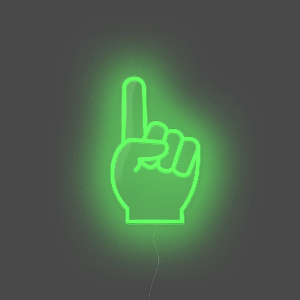 Number One Neon Sign - Unrivaled Neon - Green #color_green