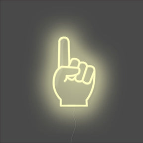 Number One Hand Neon Sign