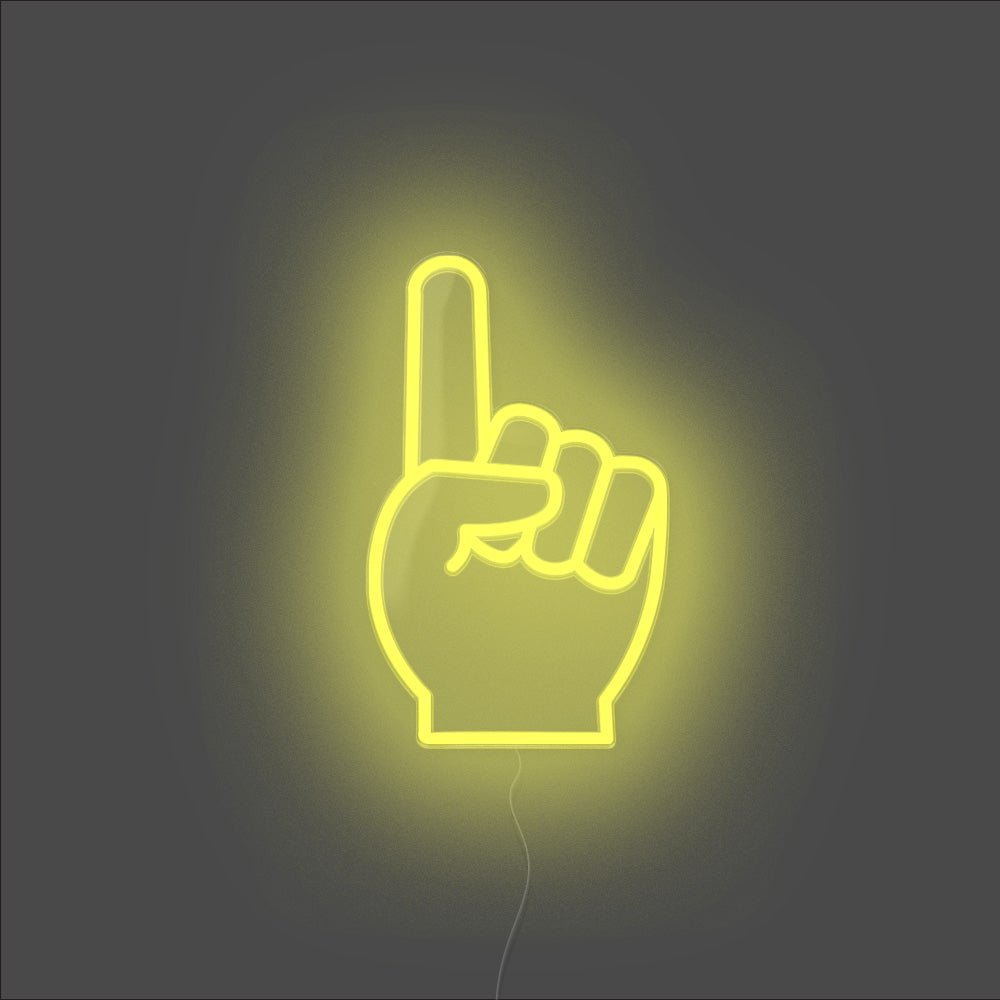 Number One Neon Sign - Unrivaled Neon - Yellow #color_yellow