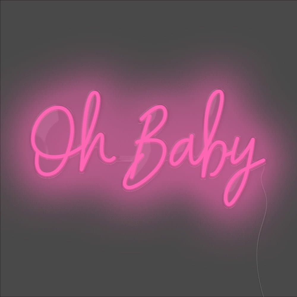 Oh Baby Neon Sign - Unrivaled Neon - Pink #color_pink