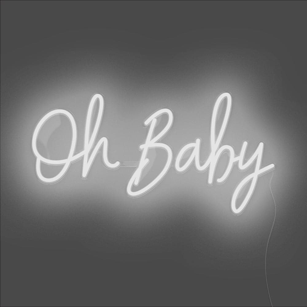 Oh Baby Neon Sign - Unrivaled Neon - White #color_white