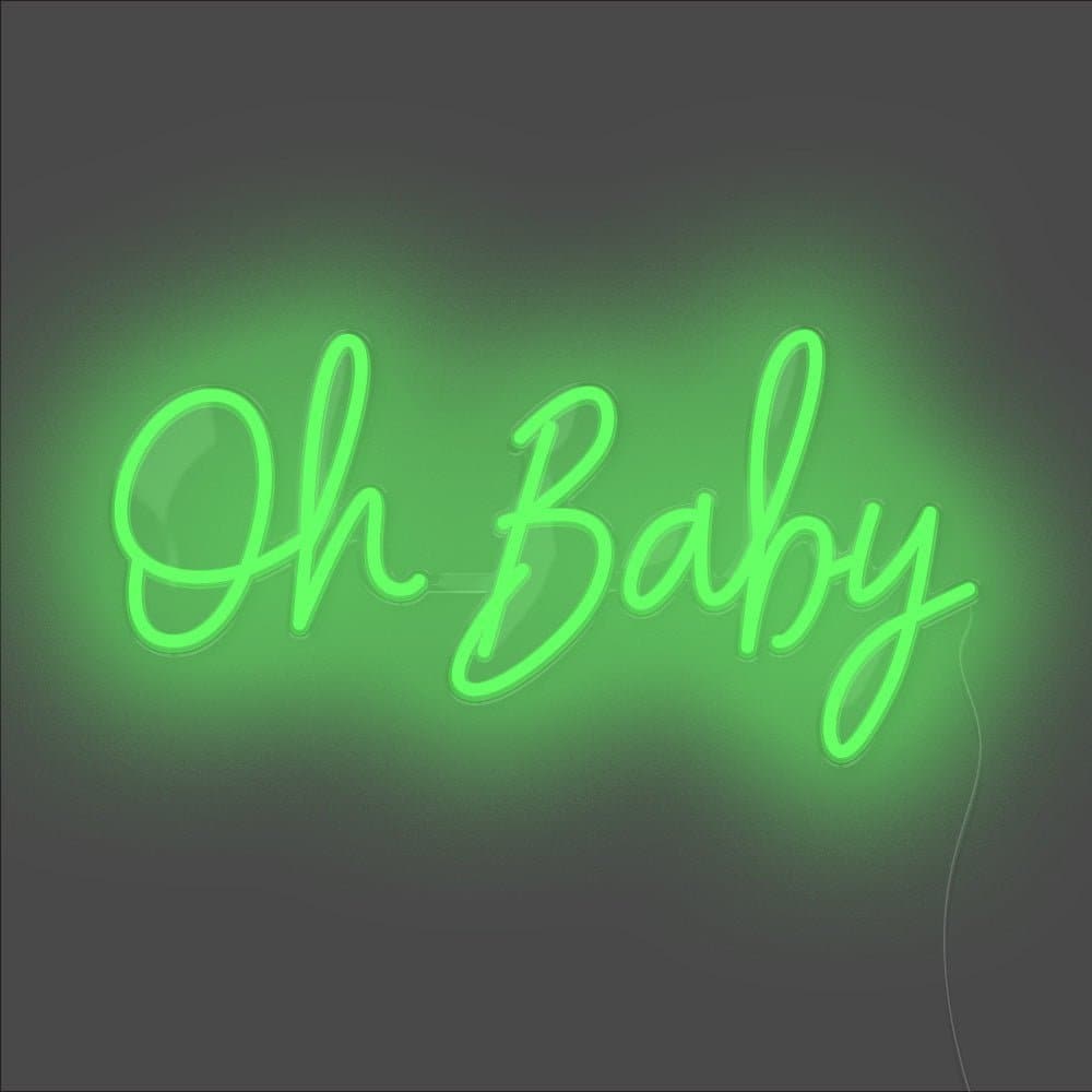 Oh Baby Neon Sign - Unrivaled Neon - Green #color_green