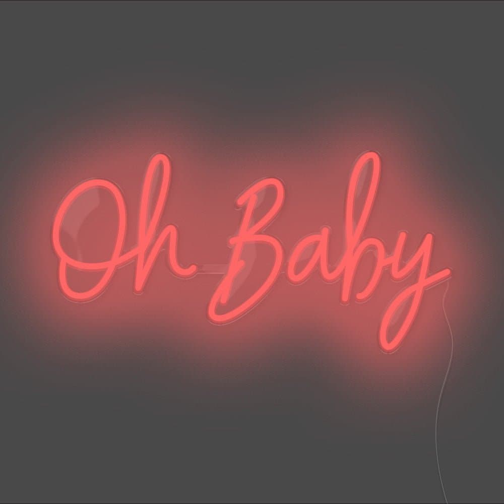 Oh Baby Neon Sign - Unrivaled Neon - Red #color_red