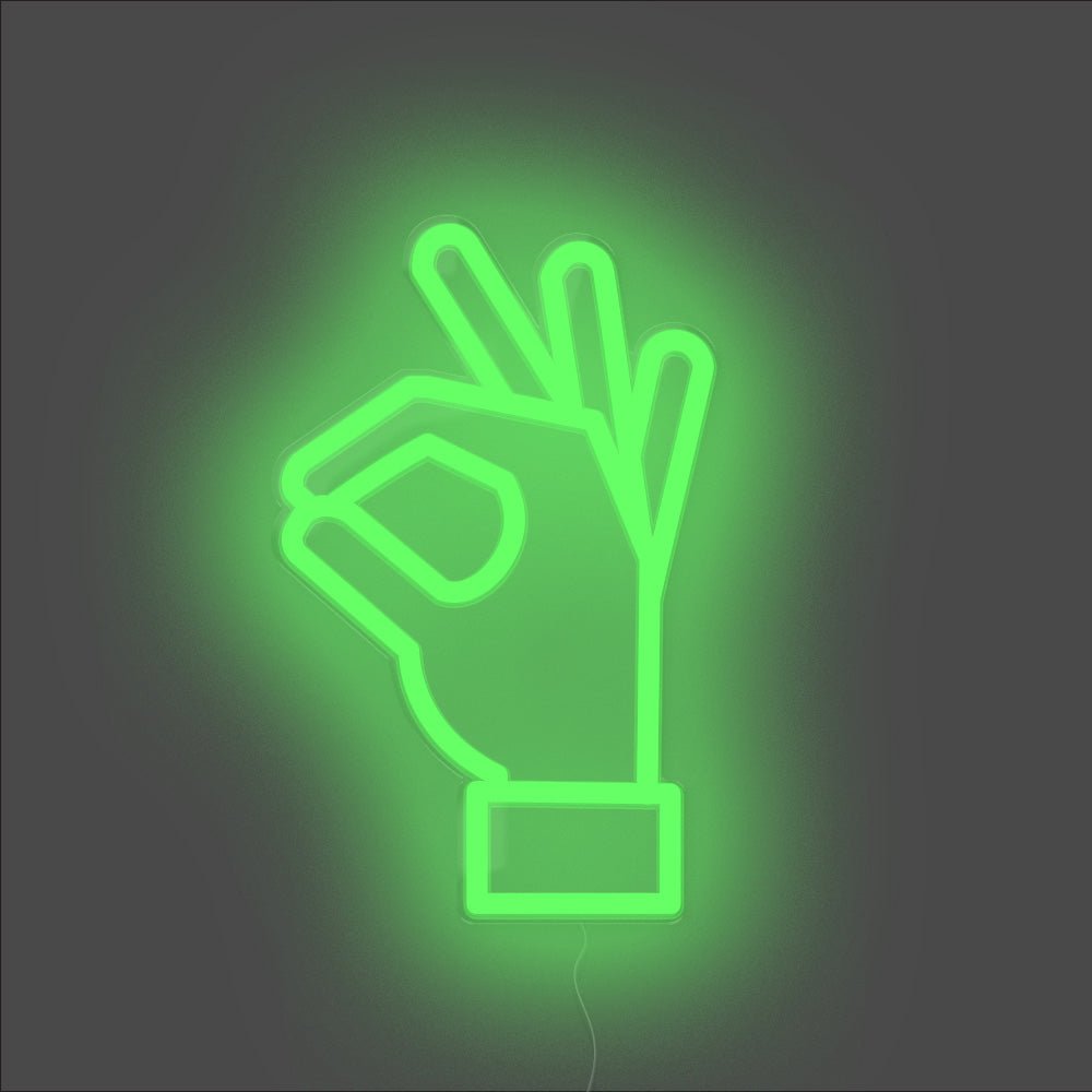 OK Neon Sign - Unrivaled Neon - Green #color_green