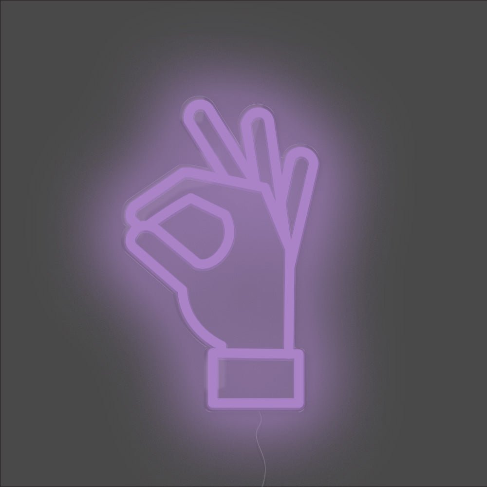 OK Neon Sign - Unrivaled Neon - Purple #color_purple
