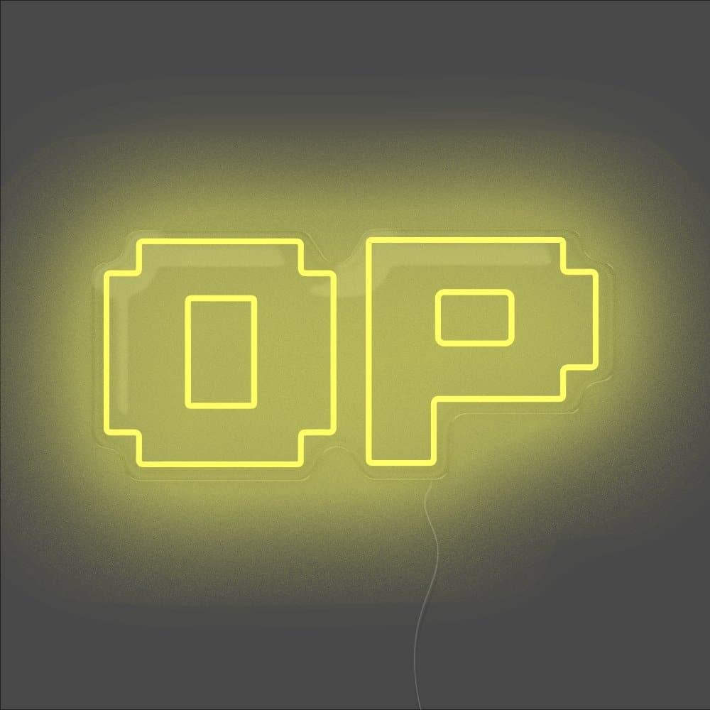 OP Neon Sign - Unrivaled Neon - Yellow #color_yellow