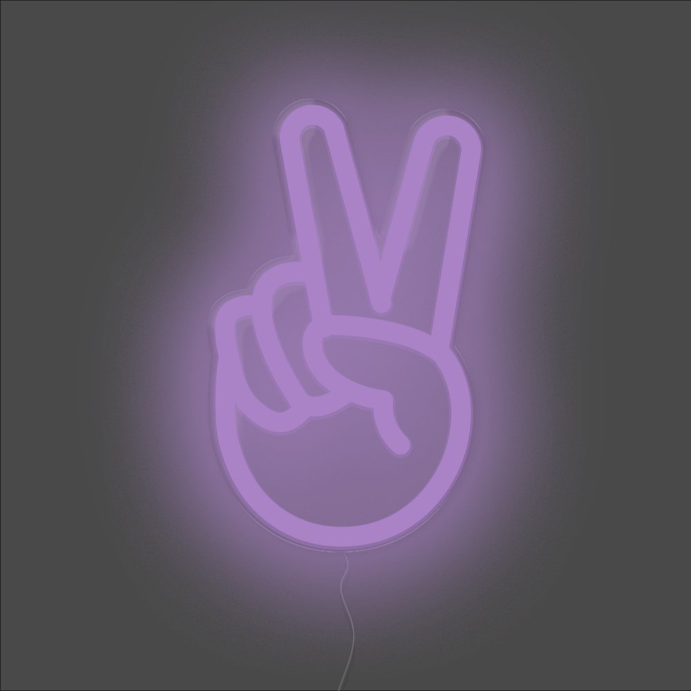 Peace Neon Sign - Unrivaled Neon - Purple #color_purple