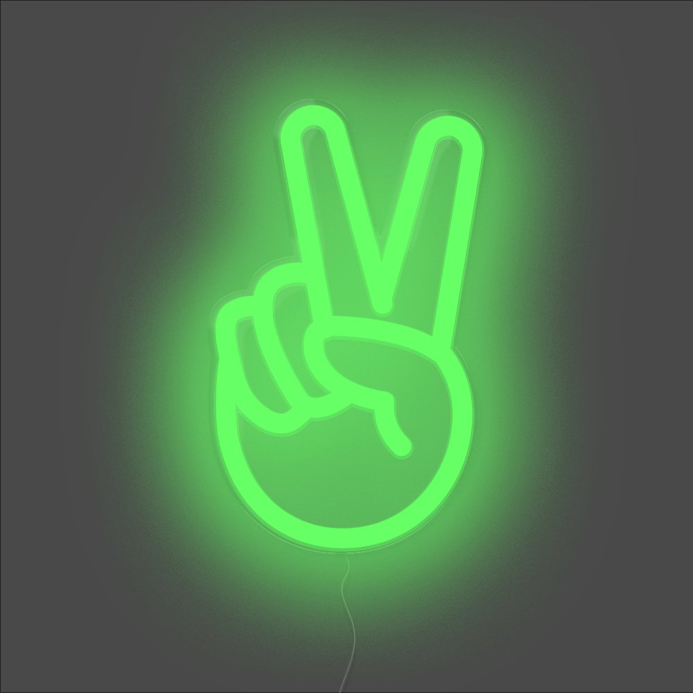 Peace Neon Sign - Unrivaled Neon - Green #color_green