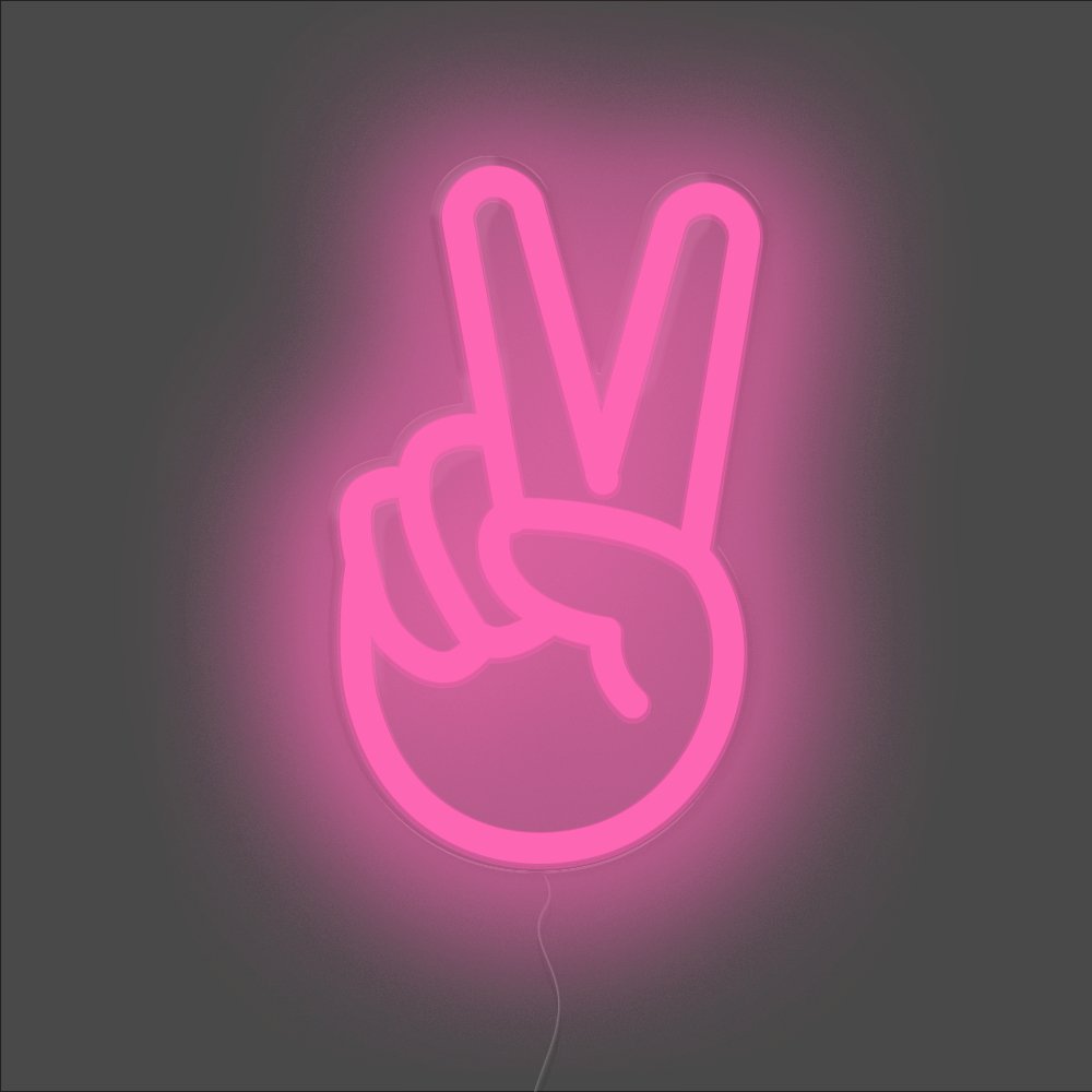 Peace Neon Sign - Unrivaled Neon - Pink #color_pink