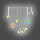 Planets On Strings Neon Sign - Unrivaled Neon - Multicolor Version 1 #color_multicolor version 1
