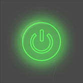 Power Button Neon Sign - Unrivaled Neon - Green #color_green
