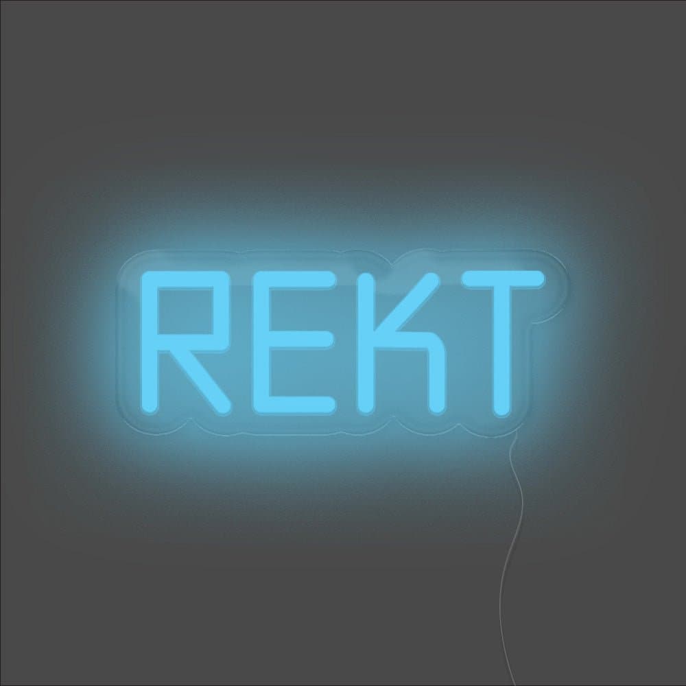 Rekt Neon Sign - Unrivaled Neon - Light Blue #color_light blue