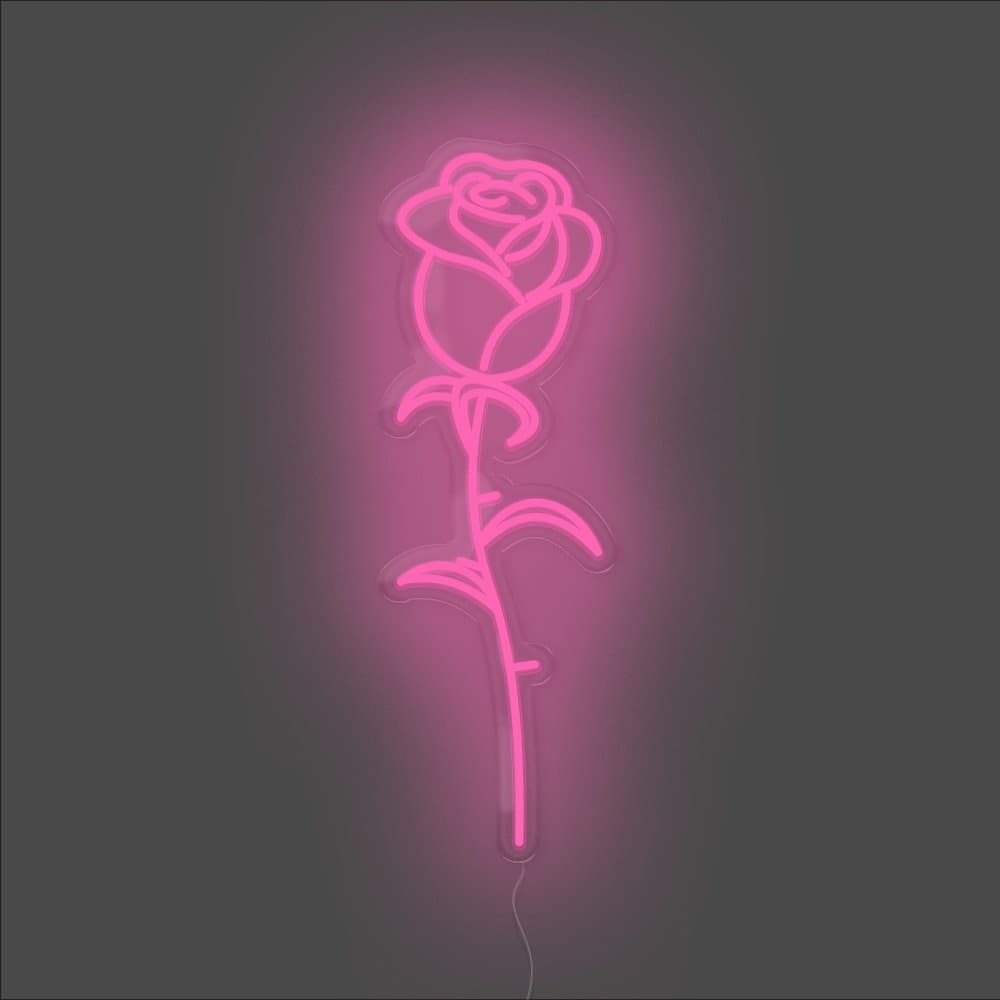 Rose Neon Sign - Unrivaled Neon - Pink #color_pink