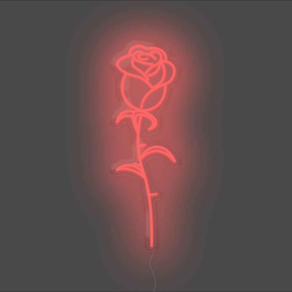 Rose Neon Sign - Unrivaled Neon - Red #color_red