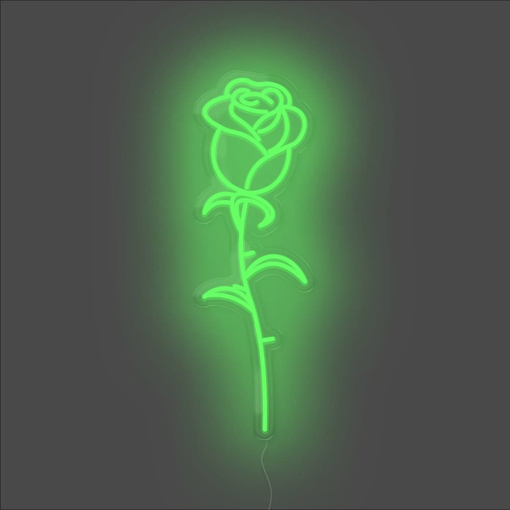 Rose Neon Sign - Unrivaled Neon - Green #color_green