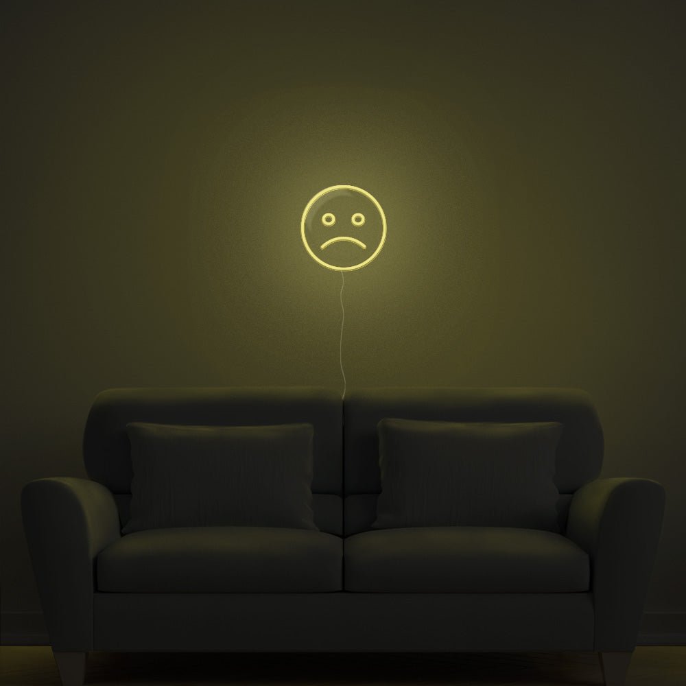 Sad Emoji Neon Sign