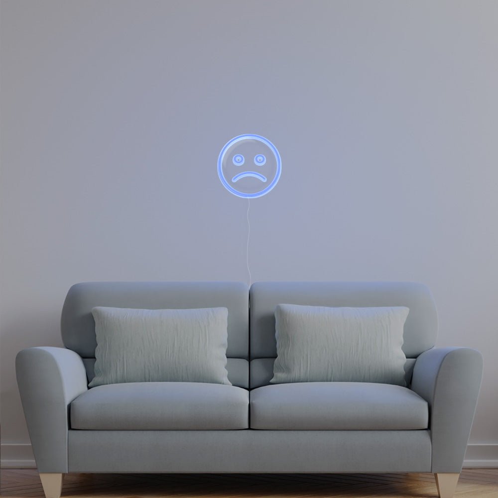 Sad Emoji Neon Sign