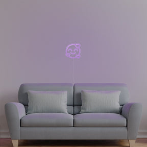 Smiling Face With Hearts Emoji Neon Sign