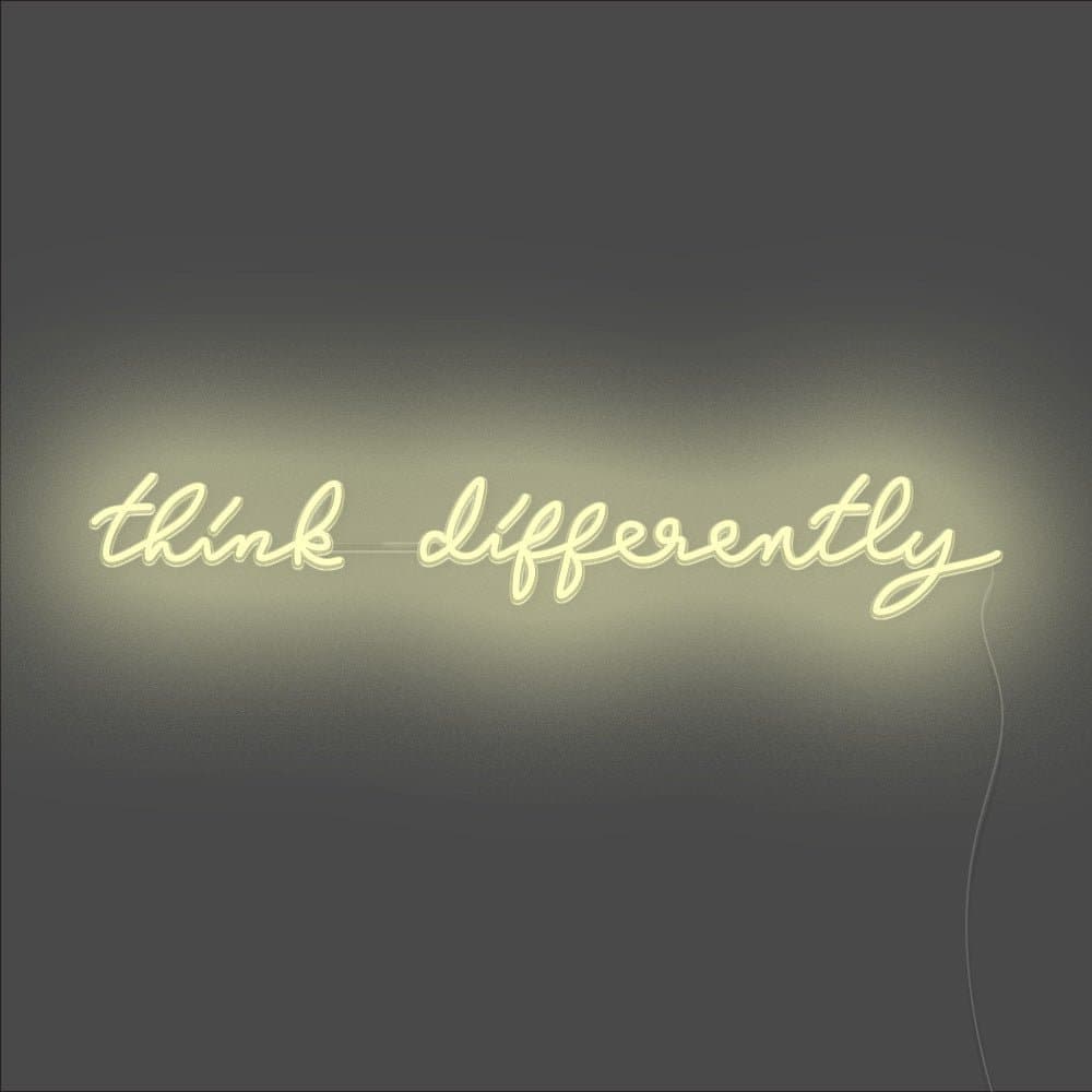 Think Differently Neon Sign - Unrivaled Neon - Warm White #color_warm white