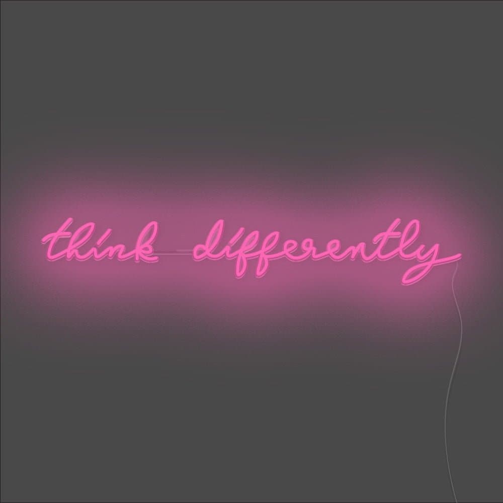 Think Differently Neon Sign - Unrivaled Neon - Pink #color_pink