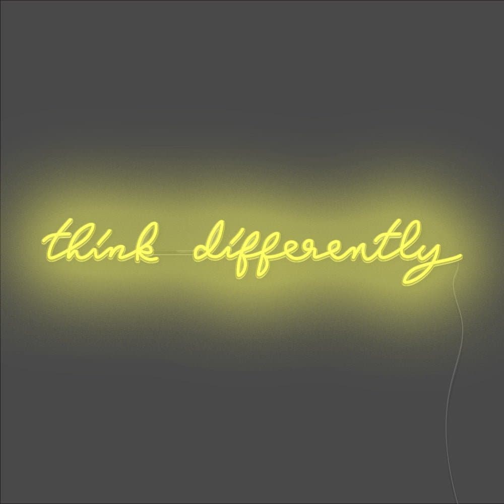 Think Differently Neon Sign - Unrivaled Neon - Yellow #color_yellow