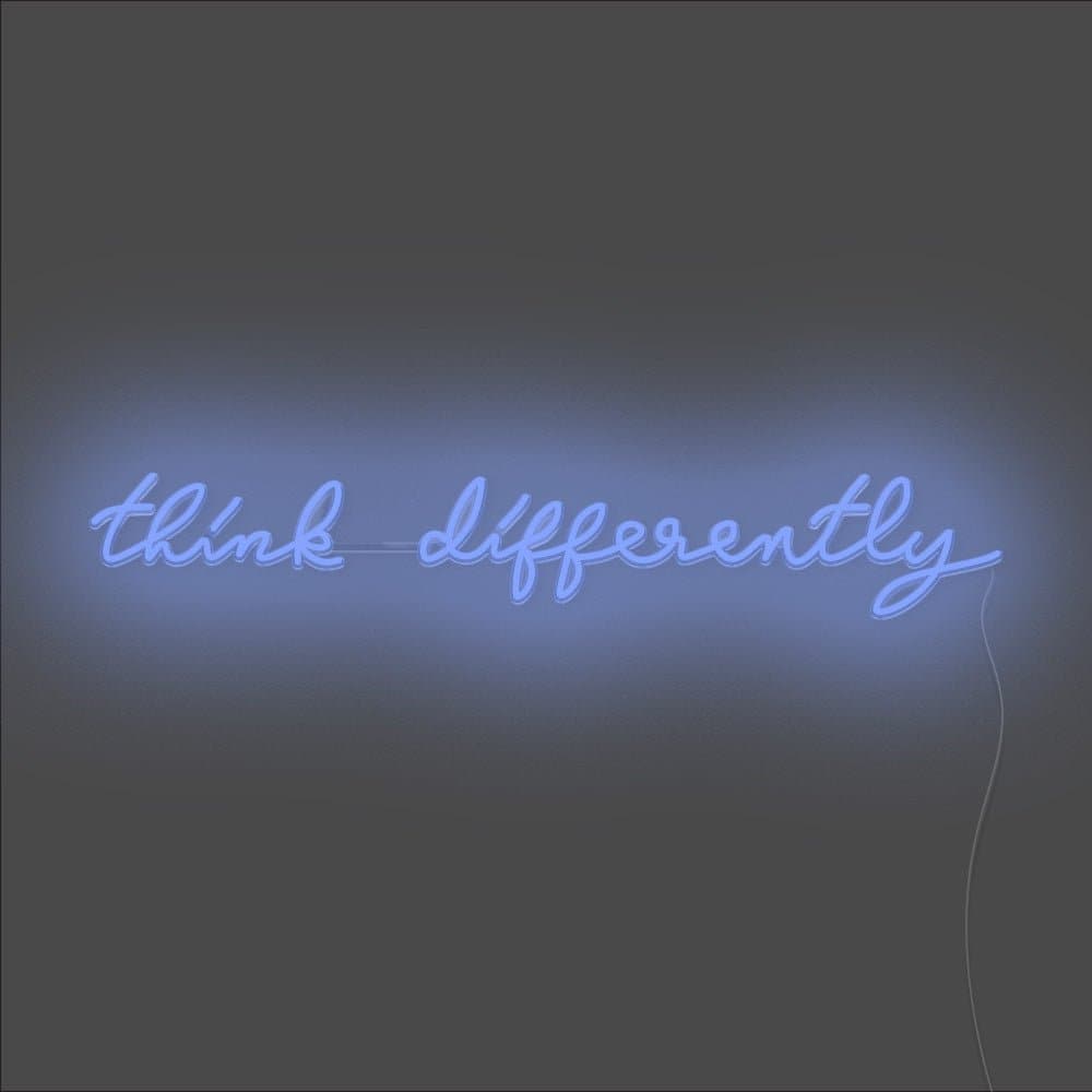 Think Differently Neon Sign - Unrivaled Neon - Blue #color_blue