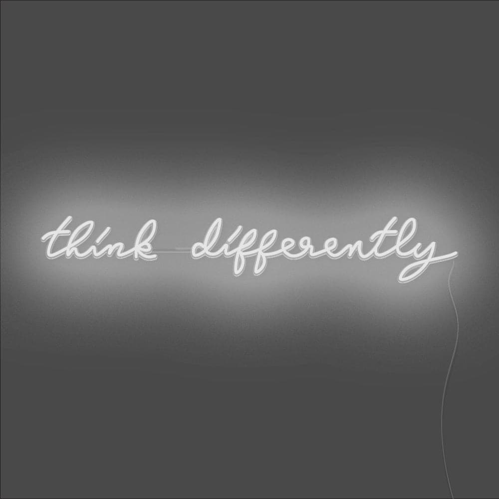 Think Differently Neon Sign - Unrivaled Neon - White #color_white