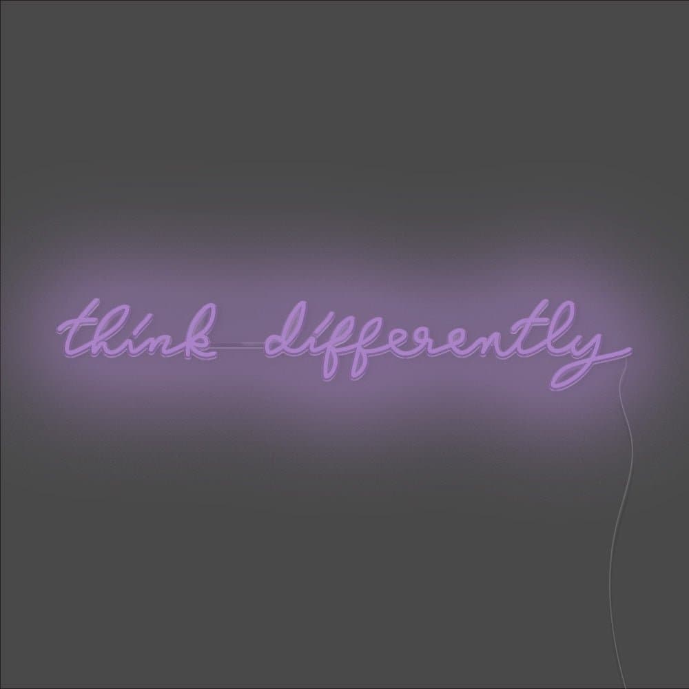 Think Differently Neon Sign - Unrivaled Neon - Purple #color_purple