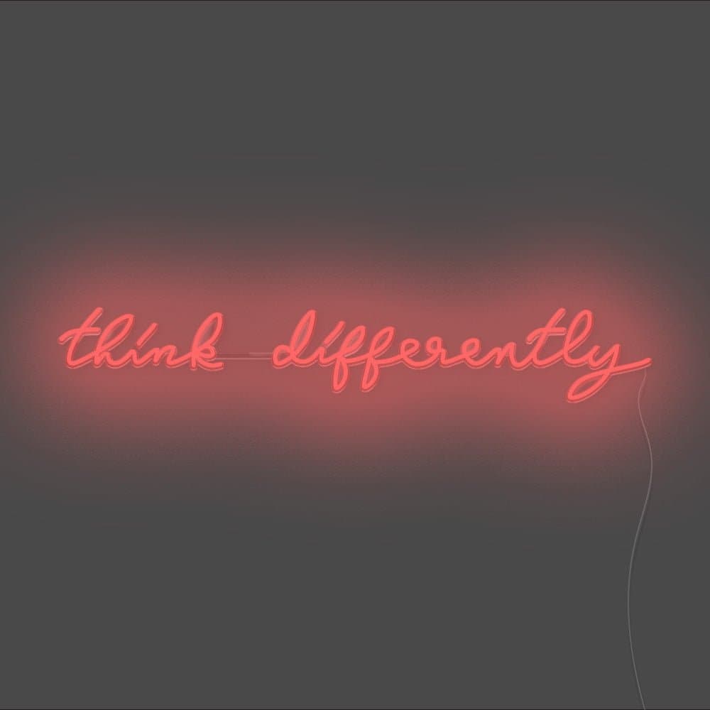 Think Differently Neon Sign - Unrivaled Neon - Red #color_red