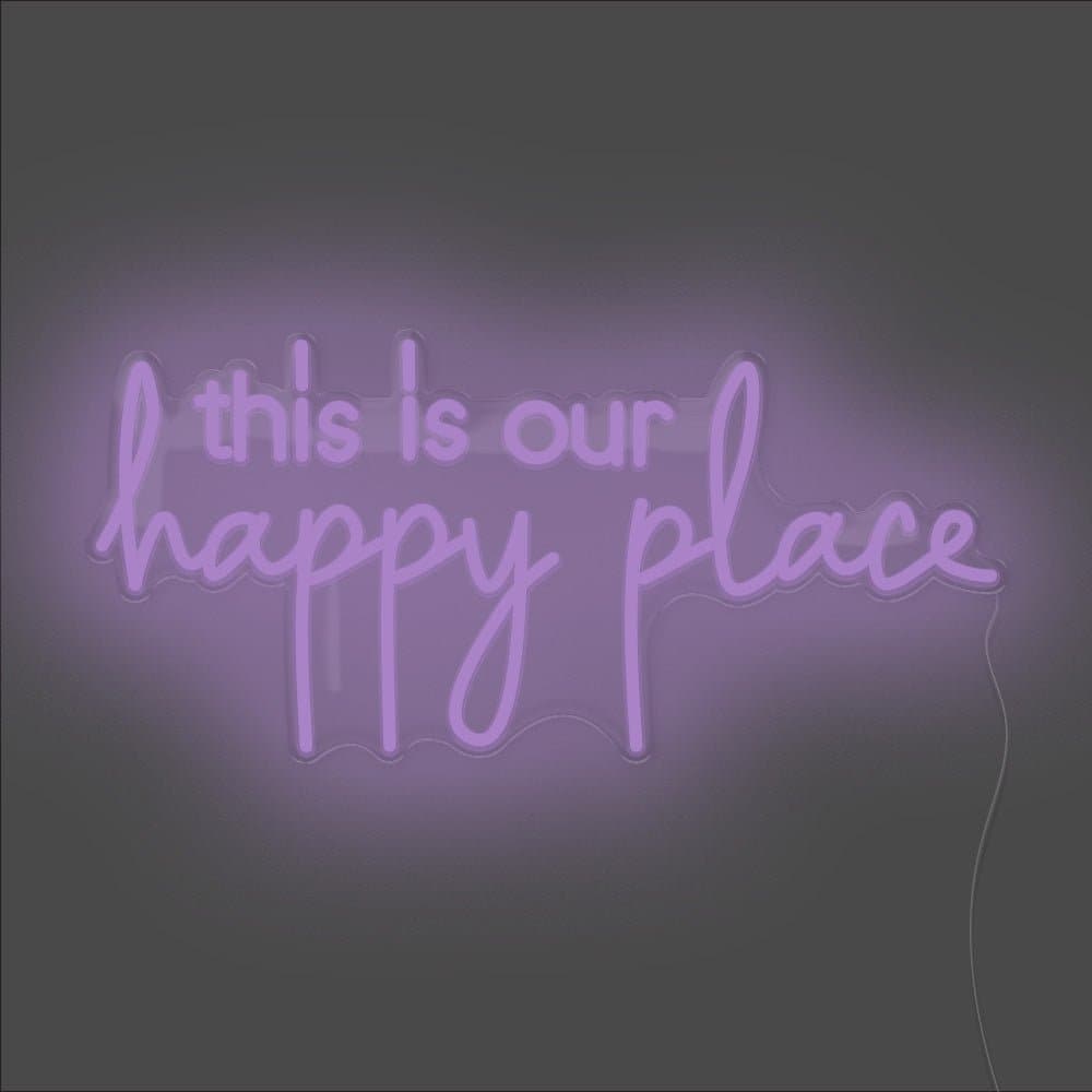 This Is Our Happy Place Neon Sign - Unrivaled Neon - Purple #color_purple