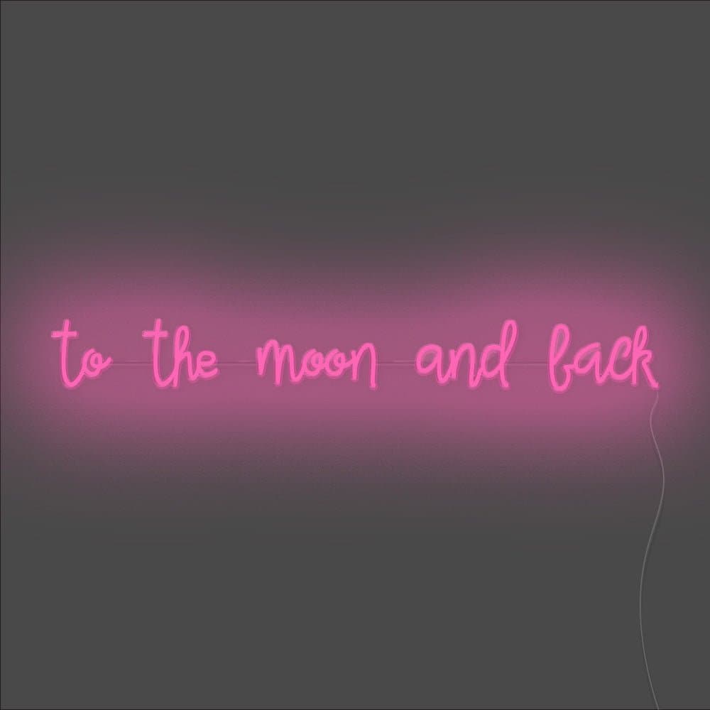 To The Moon And Back Neon Sign - Unrivaled Neon - Pink #color_pink