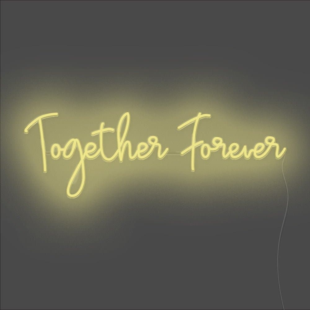 Together Forever Neon Sign - Unrivaled Neon - Lemon Yellow #color_lemon yellow