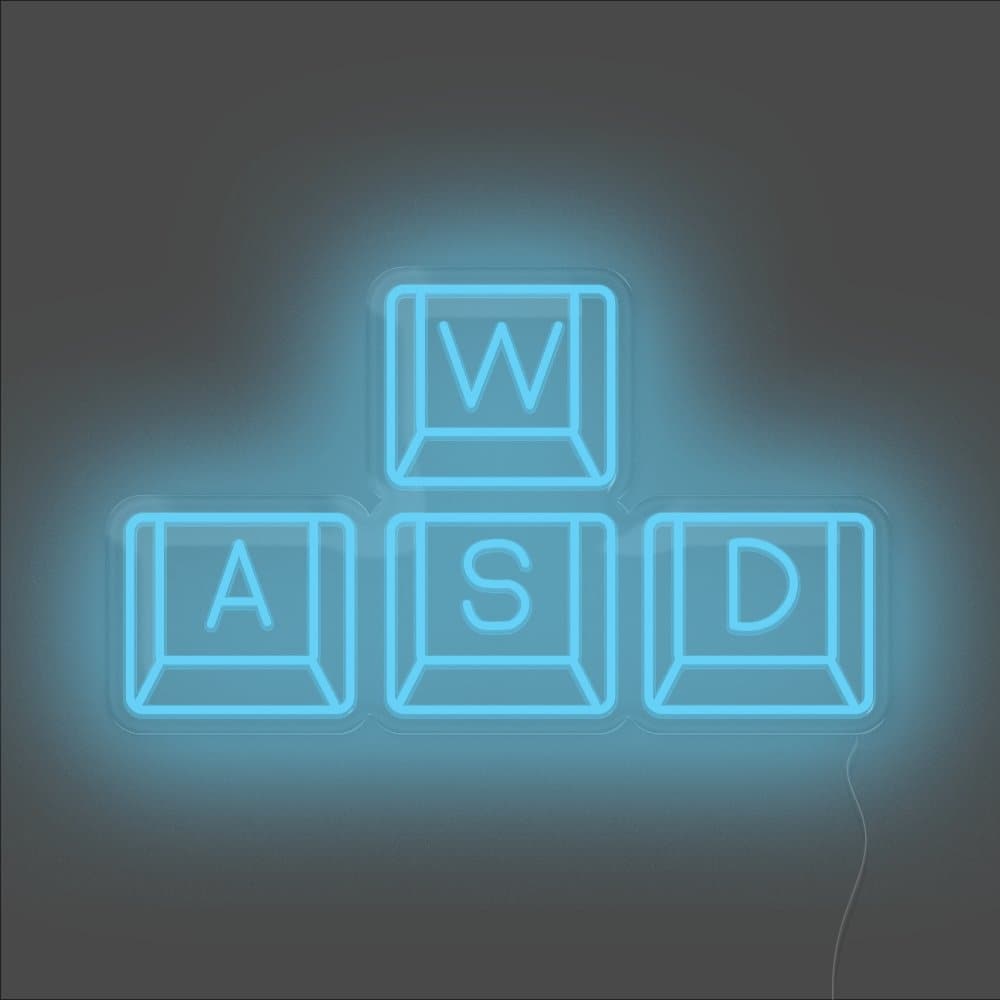 WASD Keyboard Neon Sign