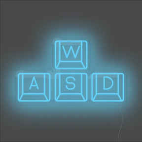 WASD Keyboard Neon Sign