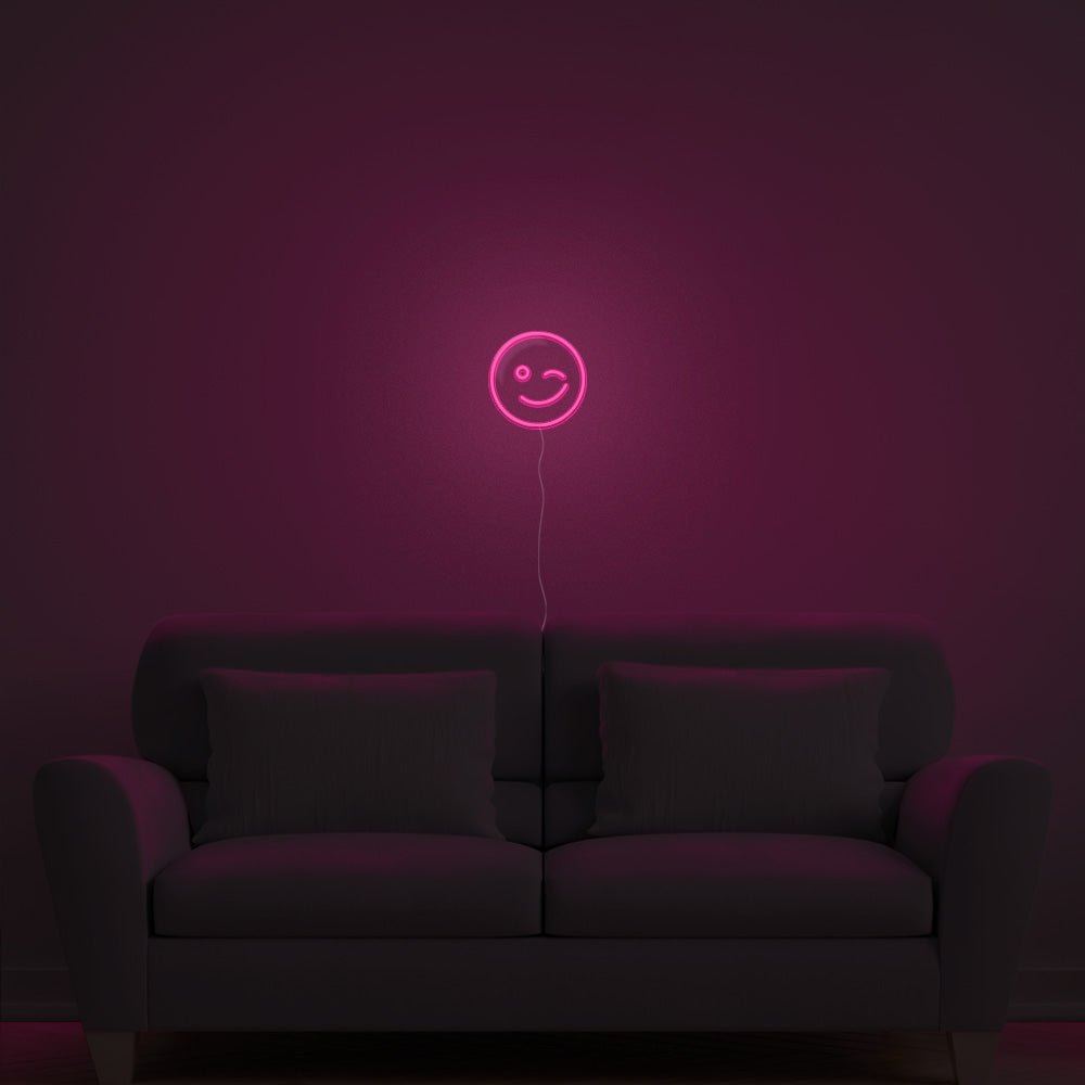 Wink Emoji Neon Sign