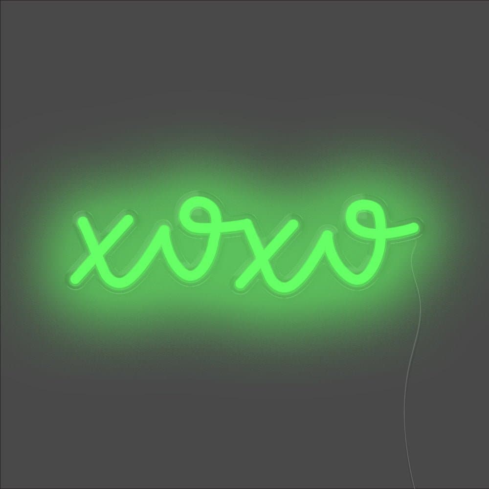 xoxo Neon Sign - Unrivaled Neon - Green #color_green