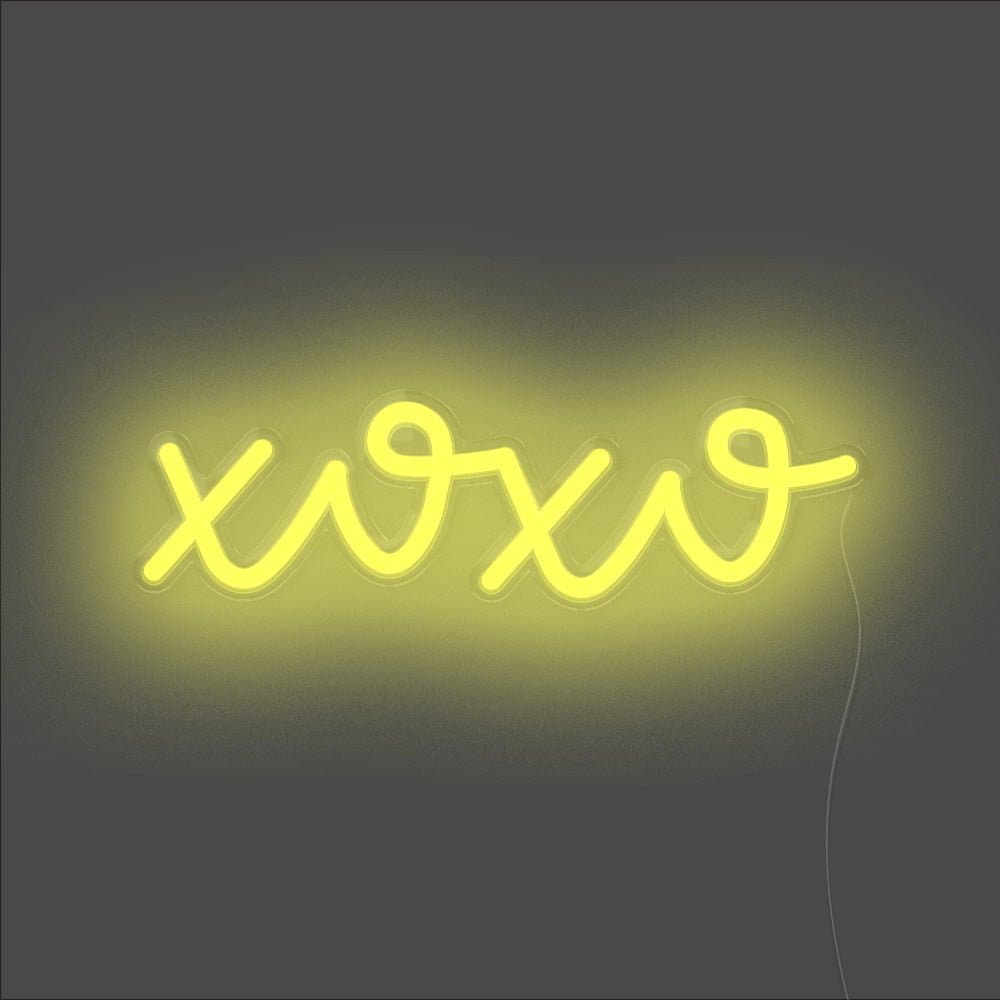 xoxo Neon Sign - Unrivaled Neon - Yellow #color_yellow